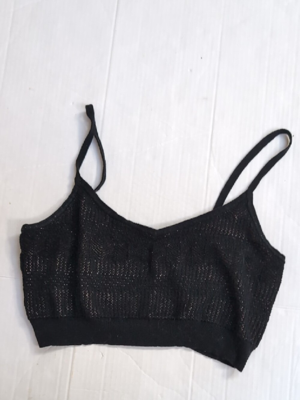 INTERMIX Tan Knit Top with Black Trim